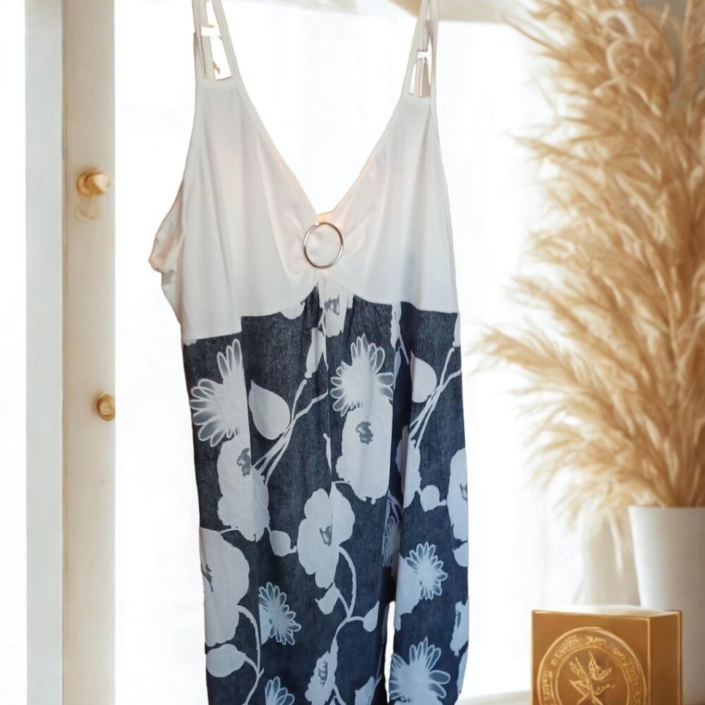 NEW ROSEGAL   Long Floral Tank Top XL 1X